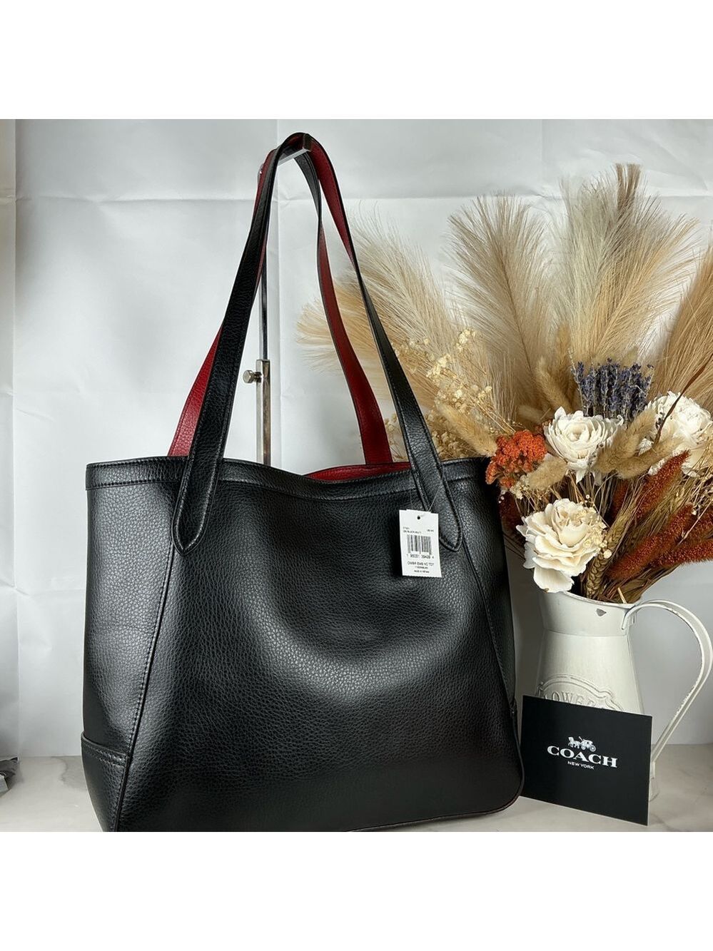 Coach C7221 Ombre Black Hand Shoulder Tote Bag Rainbow Horse Carriage Multi NWT - Picture 7 of 14